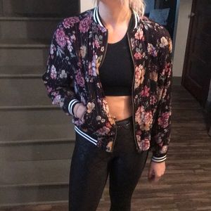 Floral bomber jacket